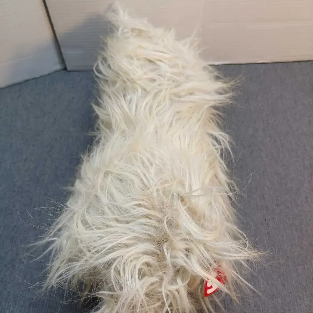 Ty Classic Duster Dog Plush 1999 Tan Fuzzy Stuffed Animal Toy w Tags
